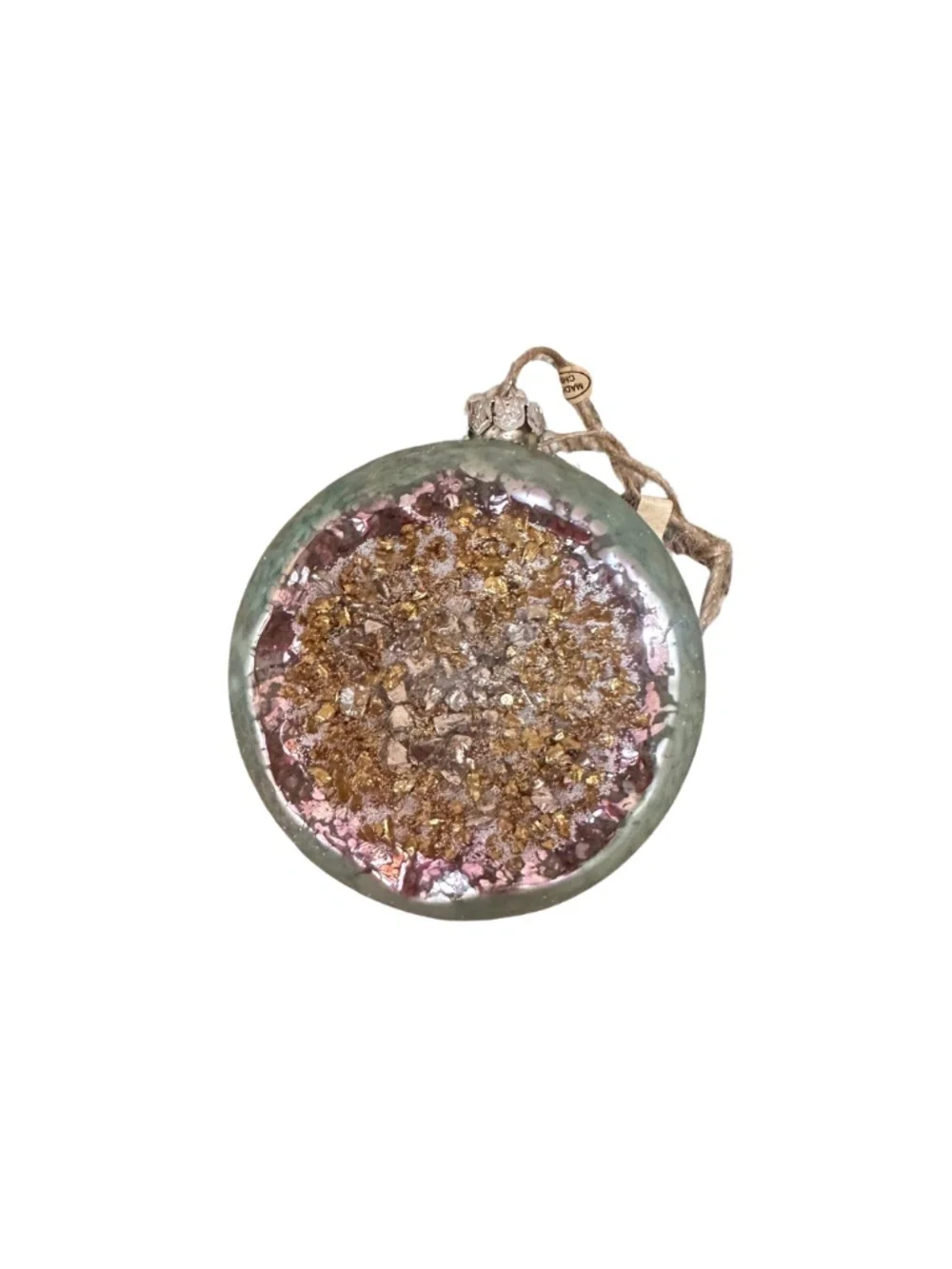 NEW Cody Foster LARGE GEODE GLASS ORNAMENT SET OF 6